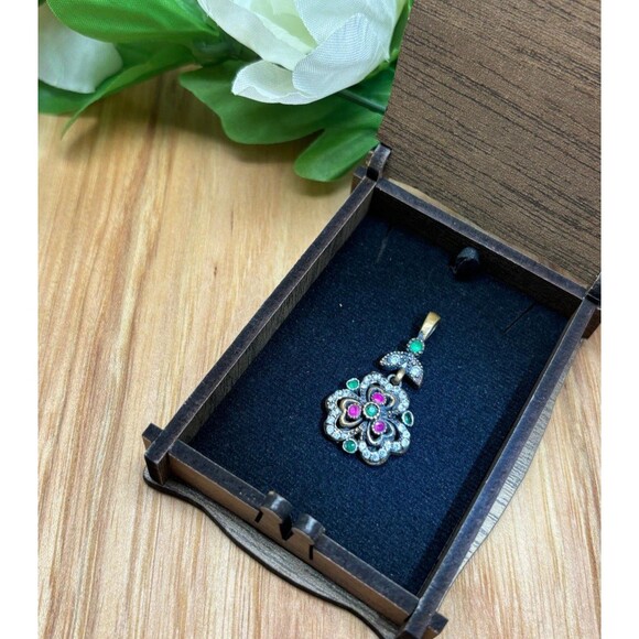 925 Sterling Silver Turkish Vintage Necklace forWomen,NEW,Antique,Handmade - Picture 2 of 4